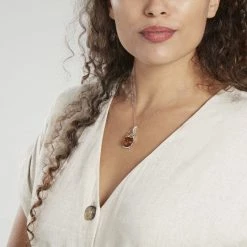 Histoire D'Or Pendentif Argent Blanc Benoite Ambre -Colliers Fantaisie Soldes FAPFBIY152 model0