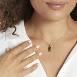 Histoire D'Or Pendentif Tiki Argent Blanc Onyx -Colliers Fantaisie Soldes FAPFBNN002 model1