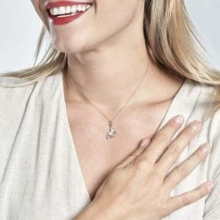 Histoire D'Or Pendentif Amelot Argent Blanc Oxyde De Zirconium -Colliers Fantaisie Soldes FAPFBZW369 model0