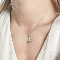 Histoire D'Or Pendentif Amelot Argent Blanc Oxyde De Zirconium -Colliers Fantaisie Soldes FAPFBZW369 model1