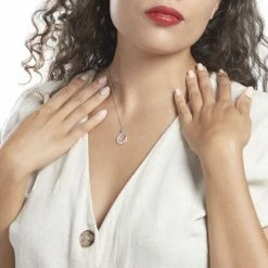 Histoire D'Or Pendentif Amelot Argent Blanc Oxyde De Zirconium -Colliers Fantaisie Soldes FAPFBZW374 model1