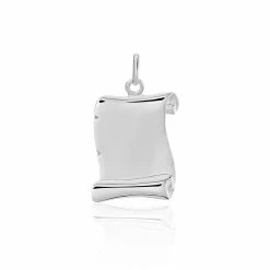 Histoire D'Or Pendentif Parchemin Argent Blanc