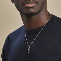 Histoire D'Or Pendentif Tiki Argent Blanc Onyx 9 Histoire D'Or Pendentif Tiki Argent Blanc Onyx -Colliers Fantaisie Soldes FAPMBNN002 model1