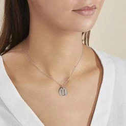 Histoire D'Or Pendentif Elio U Argent Blanc -Colliers Fantaisie Soldes FAPMBW0822 model2