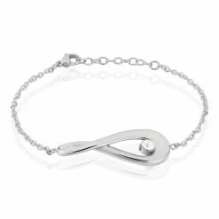 Histoire D'Or Bracelet Aelys Acier Blanc Strass