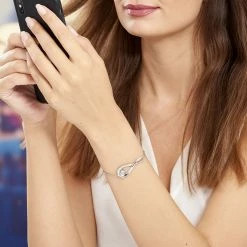 Histoire D'Or Bracelet Aelys Acier Blanc Strass -Colliers Fantaisie Soldes FIBFBPW211 model0