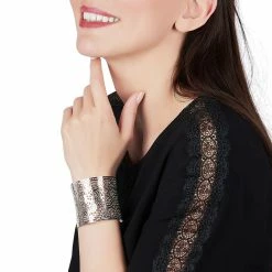 Histoire D'Or Bracelet Jonc Aimy Acier Blanc -Colliers Fantaisie Soldes FIBFBW0029 model0