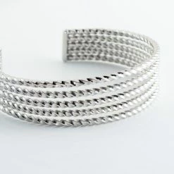 Histoire D'Or Bracelet Jonc Acier Blanc Anthonyn 7 Histoire D'Or Bracelet Jonc Acier Blanc Anthonyn -Colliers Fantaisie Soldes FIBFBW0390 view2