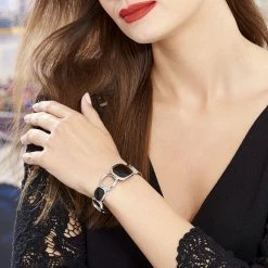 Histoire D'Or Bracelet Jonc Hatayi Acier Blanc 5 Histoire D'Or Bracelet Jonc Hatayi Acier Blanc -Colliers Fantaisie Soldes FIBFBXN012 model0