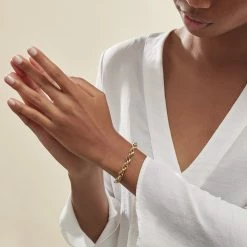 Histoire D'Or Bracelet Chaine Epaisse Acier Dore Dusty -Colliers Fantaisie Soldes FIBFJW0292 model0