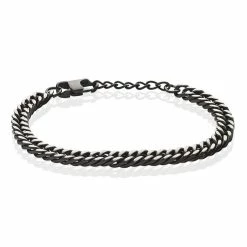 Histoire D'Or Bracelet Acier Noir Et Gris Cristiano