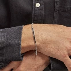 Histoire D'Or Bracelet Identité Acier Blanc Ghislain Cristaux 6 Histoire D'Or Bracelet Identité Acier Blanc Ghislain Cristaux -Colliers Fantaisie Soldes FIBHBPN001 model0