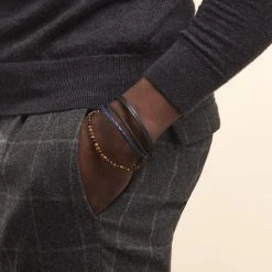 Histoire D'Or Bracelet Acier Blanc Ulric œil De Tigre -Colliers Fantaisie Soldes FIBHBQM004 model0