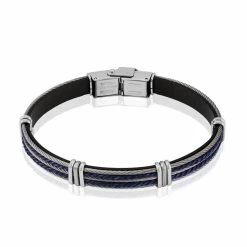 Histoire D'Or Bracelet Francois Acier Blanc