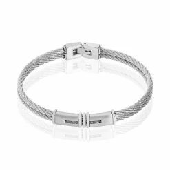 Histoire D'Or Bracelet Victor Acier Blanc