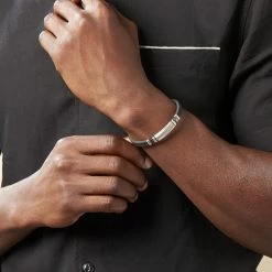 Histoire D'Or Bracelet Eric Acier Blanc Pierre De Synthese -Colliers Fantaisie Soldes FIBHBXW013 model1