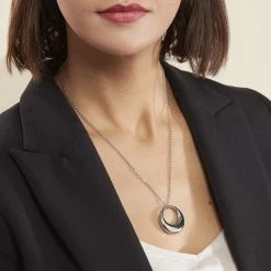 Histoire D'Or Collier Creolia Acier Blanc 6 Histoire D'Or Collier Creolia Acier Blanc -Colliers Fantaisie Soldes FICFBW0239 model0