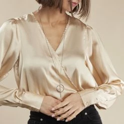 Histoire D'Or Collier Sautoir Timie Acier Blanc -Colliers Fantaisie Soldes FICFBW0454 model0