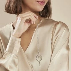Histoire D'Or Collier Sautoir Timie Acier Blanc -Colliers Fantaisie Soldes FICFBW0454 model1