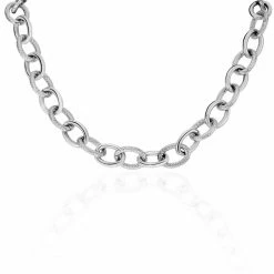Histoire D'Or Collier Aelia Maille Alternee Acier Blanc