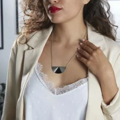 Histoire D'Or Collier Acier Blanc Sunshine -Colliers Fantaisie Soldes FICFBWN314 model0