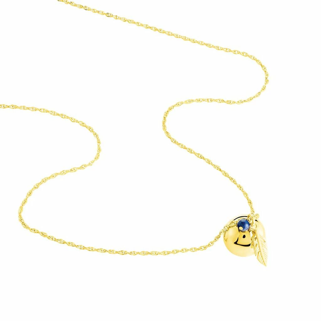 Histoire D'Or Collier My Bola Acier Jaune Aventurine 2 Histoire D'Or Collier My Bola Acier Jaune Aventurine – Image 2