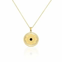 Histoire D'Or Collier Sautoir Acier Doré Staffan Agate