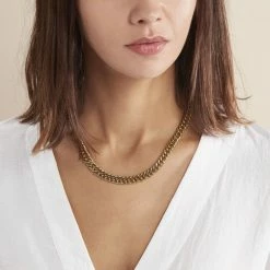 Histoire D'Or Collier Acier Doré Jonie -Colliers Fantaisie Soldes FICFJW0097 model0