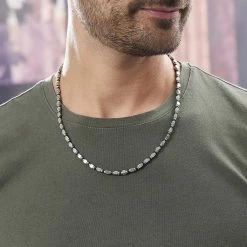 Histoire D'Or Collier Ephrem Acier Bicolore -Colliers Fantaisie Soldes FICH2W0033 model0