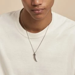 Histoire D'Or Pendentif Acier Blanc Wassim -Colliers Fantaisie Soldes FICHBW0452 model0