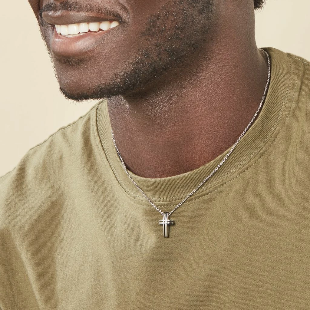 Histoire D'Or Collier Ruya Acier Blanc Oxyde De Zirconium 4 Histoire D'Or Collier Ruya Acier Blanc Oxyde De Zirconium – Image 4