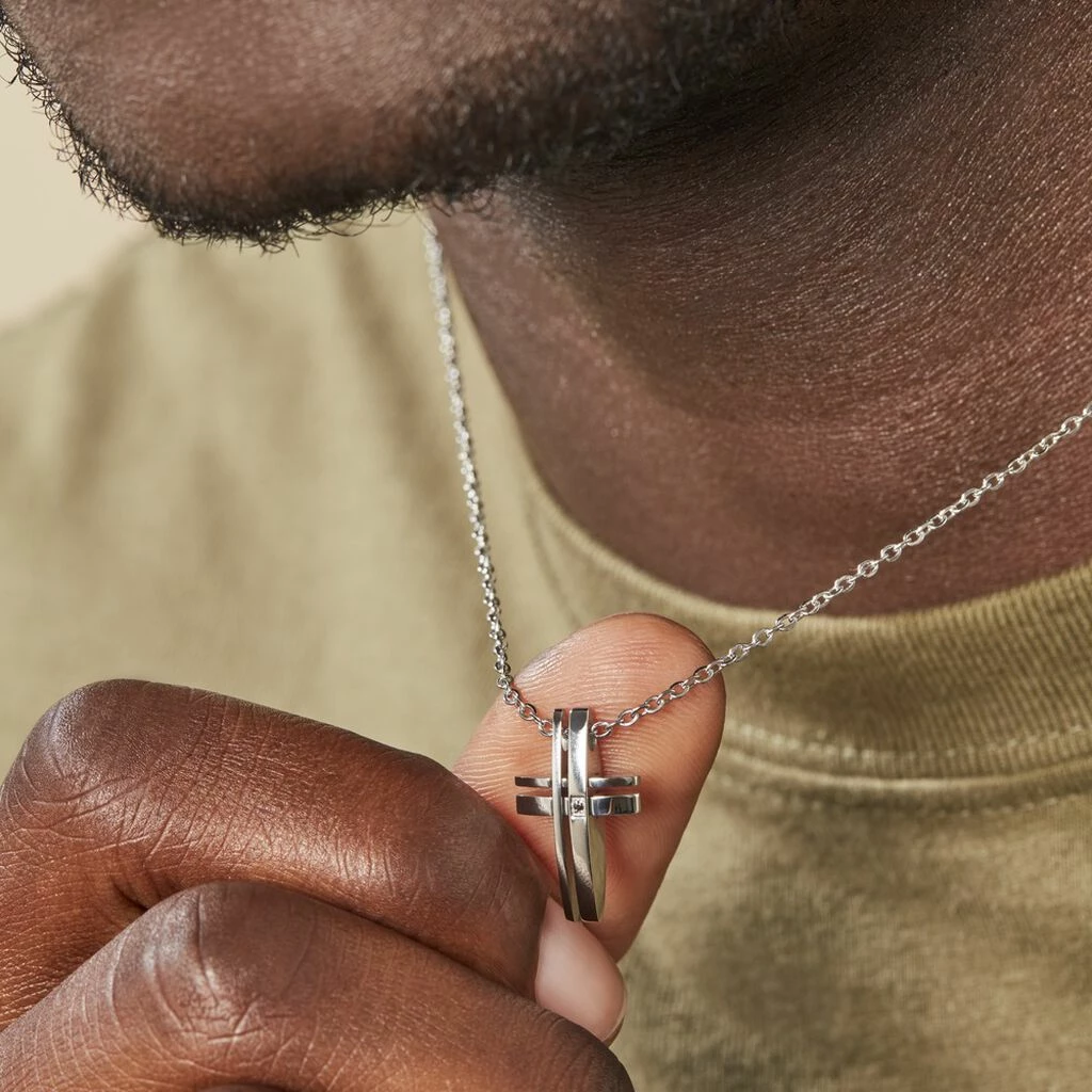 Histoire D'Or Collier Ruya Acier Blanc Oxyde De Zirconium 5 Histoire D'Or Collier Ruya Acier Blanc Oxyde De Zirconium – Image 5