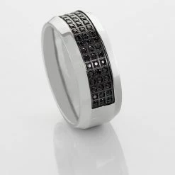 Histoire D'Or Bague Acier Blanc Tdeg Oxydes De Zirconium 9 Histoire D'Or Bague Acier Blanc Tdeg Oxydes De Zirconium -Colliers Fantaisie Soldes FIDHBZN005 view3