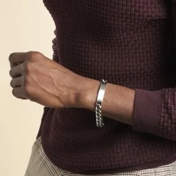 Histoire D'Or Bracelet Identité Esteban Acier Gris 5 Histoire D'Or Bracelet Identité Esteban Acier Gris -Colliers Fantaisie Soldes FIIHGW0015 model0