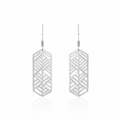 Histoire D'Or Boucles D'oreilles Pendantes Lilou Acier Blanc