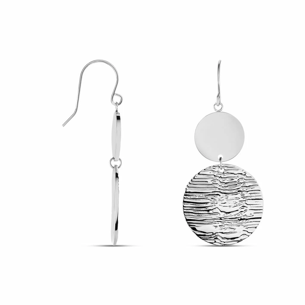 Histoire D'Or Boucles D'oreilles Pendantes Acier Blanc Stellaire 2 Histoire D'Or Boucles D'oreilles Pendantes Acier Blanc Stellaire – Image 2