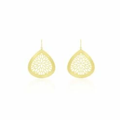 Histoire D'Or Boucles D'oreilles Pendantes Acier Doré Iwona