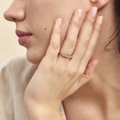 Histoire D'Or Bague Isee Plaqué Or Jaune Oxyde De Zirconium -Colliers Fantaisie Soldes FQAFJZW107 model0