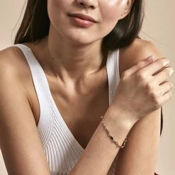 Histoire D'Or Bracelet Ilvaae Plaqué Or Jaune Pierre De Synthese -Colliers Fantaisie Soldes FQBFJXB120 model0