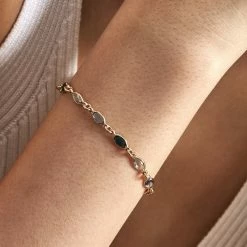 Histoire D'Or Bracelet Ilvaae Plaqué Or Jaune Pierre De Synthese -Colliers Fantaisie Soldes FQBFJXB120 model1