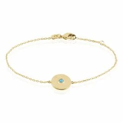 Histoire D'Or Bracelet Plaqué Or Jaune Zoila Pierre De Synthese