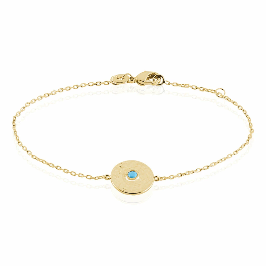 Histoire D'Or Bracelet Plaqué Or Jaune Zoila Pierre De Synthese 1 Histoire D'Or Bracelet Plaqué Or Jaune Zoila Pierre De Synthese