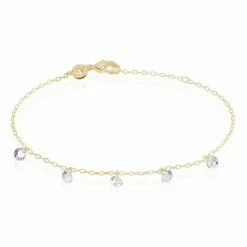 Histoire D'Or Bracelet Myosothis Plaqué Or Oxydes De Zirconium