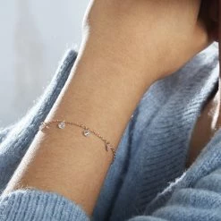 Histoire D'Or Bracelet Myosothis Plaqué Or Oxydes De Zirconium -Colliers Fantaisie Soldes FQBFJZW378 model1