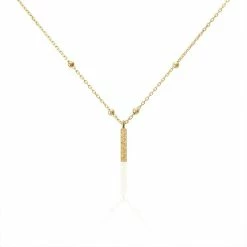 Histoire D'Or Collier Plaqué Or Jaune Lettra