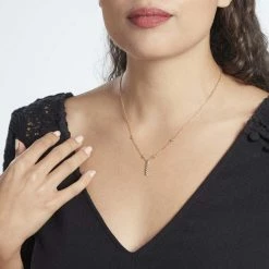 Histoire D'Or Collier Plaqué Or Jaune Lettra -Colliers Fantaisie Soldes FQCFJW0643 model0