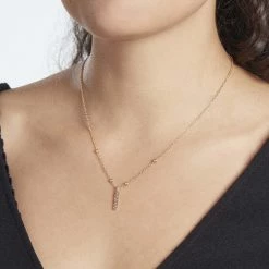 Histoire D'Or Collier Plaqué Or Jaune Lettra -Colliers Fantaisie Soldes FQCFJW0643 model1