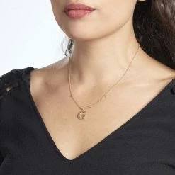 Histoire D'Or Collier Plaqué Or Jaune Lettra -Colliers Fantaisie Soldes FQCFJW0645 model0