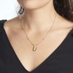 Histoire D'Or Collier Plaqué Or Jaune Lettra -Colliers Fantaisie Soldes FQCFJW0647 model0