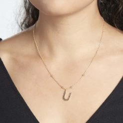 Histoire D'Or Collier Plaqué Or Jaune Lettra -Colliers Fantaisie Soldes FQCFJW0647 model1